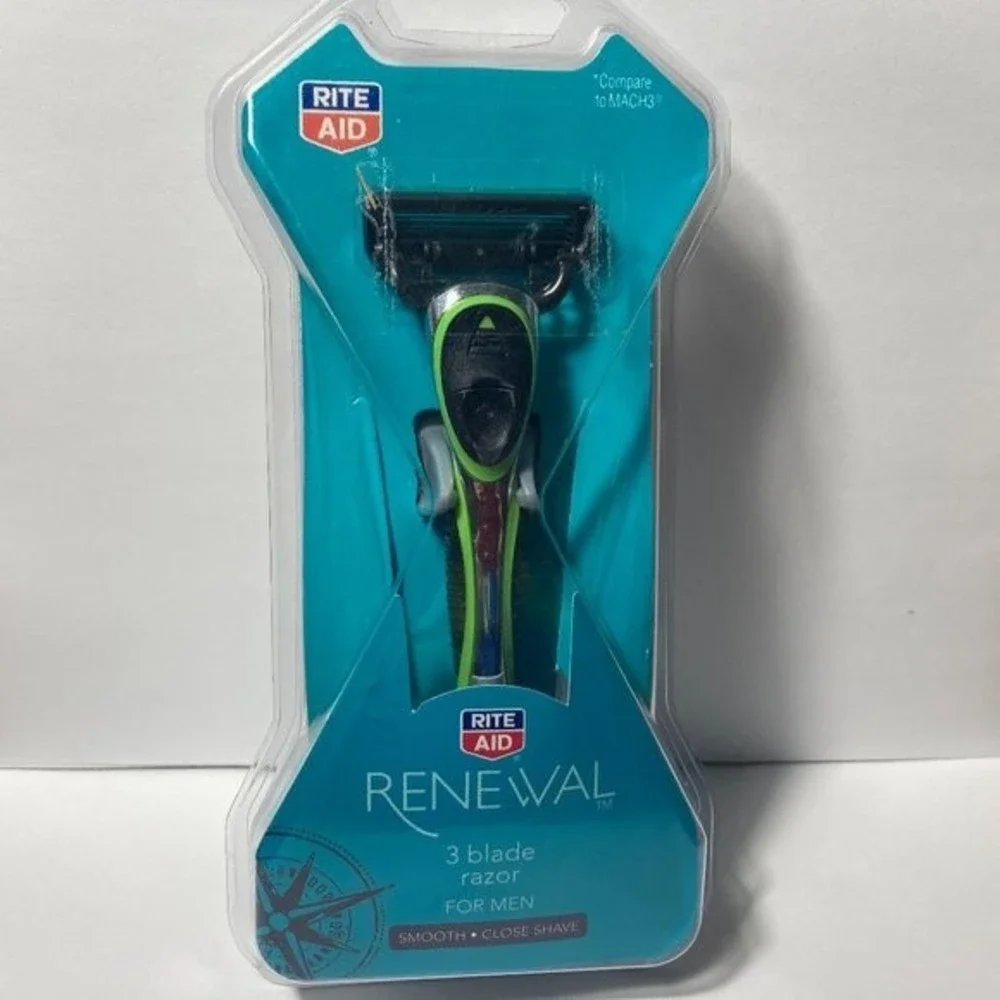 Rite Aid Renewal 3 Blade Razor for Men w/3 Refills